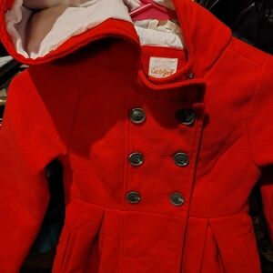 Cat & Jack Bright Red Pea Coat for Kids